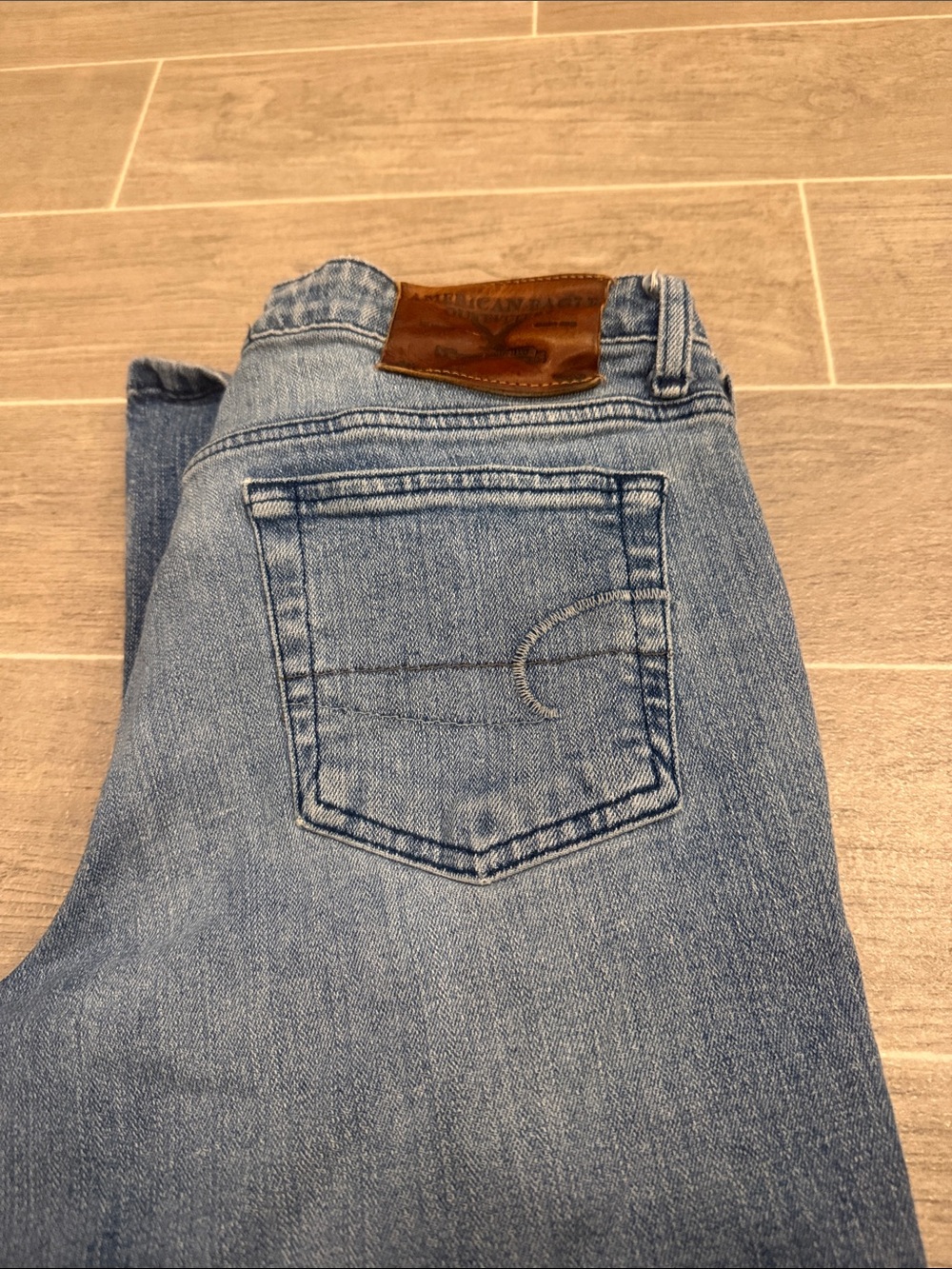 American Eagle Outfitters Light Blue Women's Straight Leg Jeans